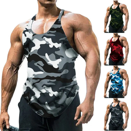 Tactical Camouflage Top For Men Summer Sleeveless Muscle Vest Tees