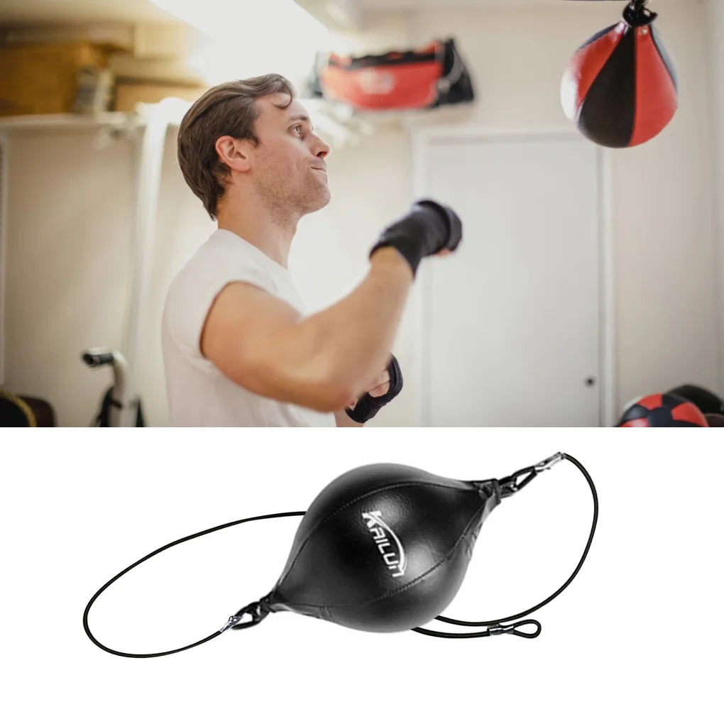 HQ PU Leather Double End Inflatable Reflex Boxing Punching Bag